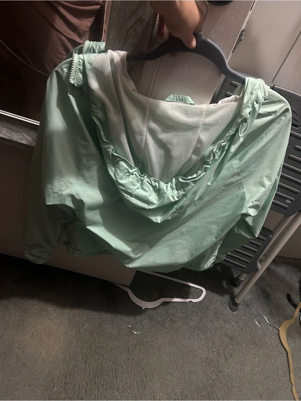 Abercrombie & Fitch Mint Green Hooded rain Jacket
